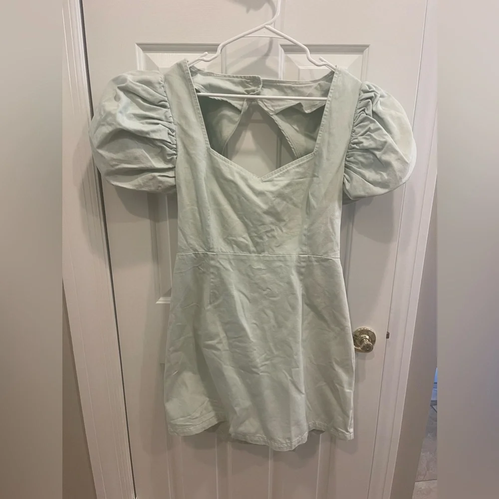 ASOS Light Blue Puff Sleeve Dress